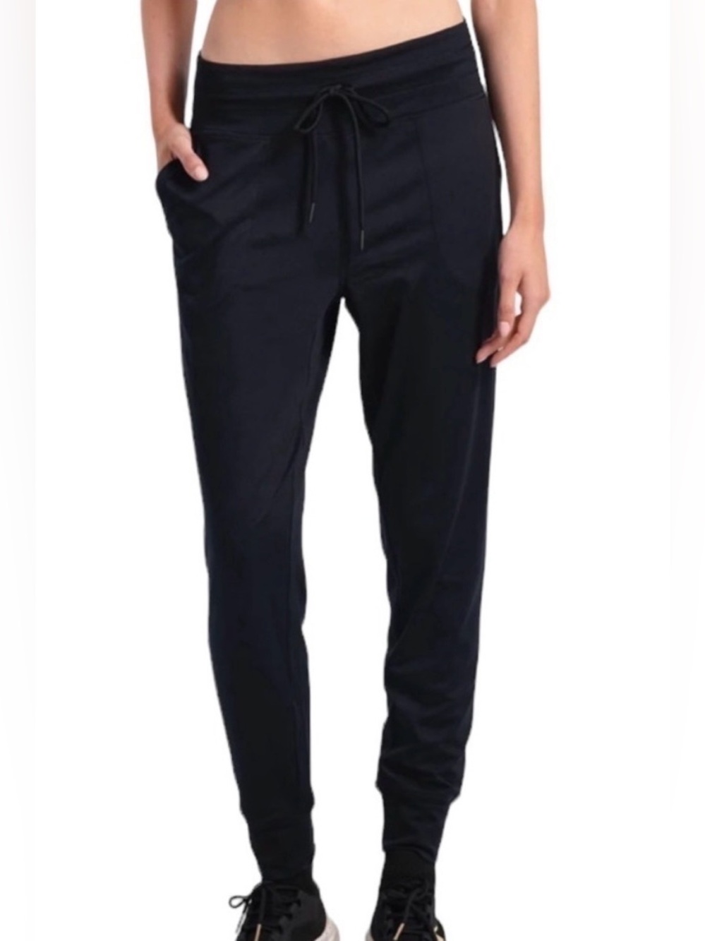 Lolë Women's Half Moon Black Drawstring Joggers - Super